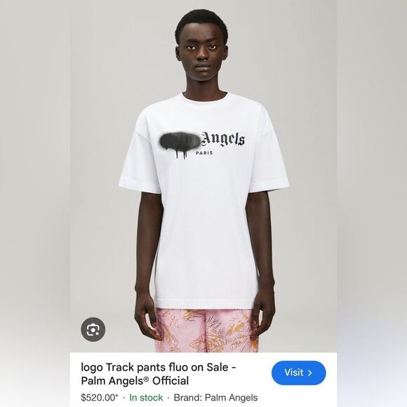 NWOT Palm Angels Men’s Sprayed T-shirt Size XL Made in Italy - Picture 6 of 6